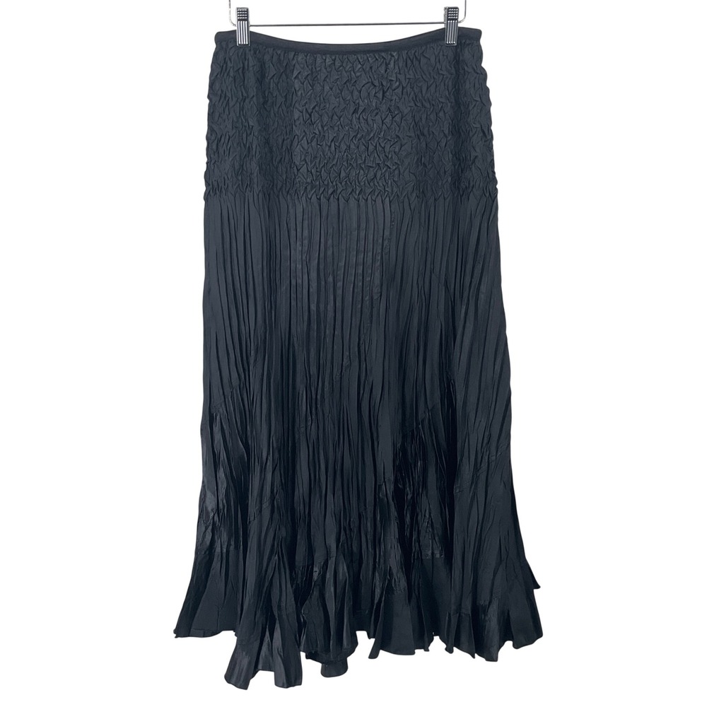 Persona Maxi Skirt Women S Black Pleated Boho Y2K Festival Whimsigoth Flowy Goth
